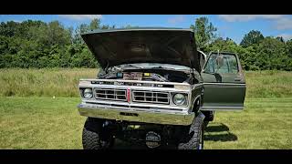 Powertrain of 1976 Ford F350 4x4 Crew Cab Ranger XLT [upl. by Urbanna533]