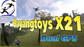 Bayangtoys X21 drone with Dual GPS Cool features for the price but low performance [upl. by Suzie58]