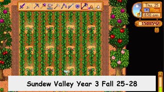 Stardew Valley  Year 3 Fall 2528 SDV StardewValley HarvestTime [upl. by Loris]