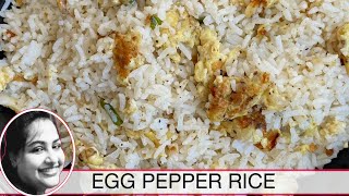 Egg Pepper Rice Recipe  Pepper Rice SIMPLE FRIED RICE RECIPE LEFTOVER RICE RECIPE [upl. by Ahsinel586]