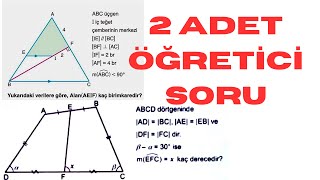 2 SORUDA TEKRAR YAPALIM ✏️✏️ üçgenler geometrisoruçözümü yksgeometri yks2025 aytgeometri [upl. by Laszlo]