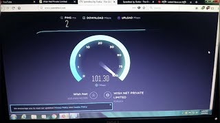 Wish Net Broadband 100Mbps Plan Speed Test Result Ki holo dekhun [upl. by Animsaj]