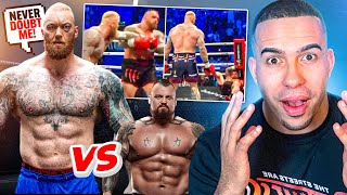 Strongman Rivalry BOXING Match Eddie Hall vs Thor Bjornsson [upl. by Scully]