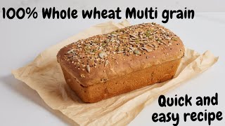 Whole wheat bread recipe For Beginners  multigrain bread recipe whole wheat bread at home bread [upl. by Ahseyk44]