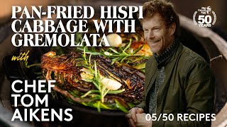 Big Green Egg 50 Years  50 recipes  Tom Aikens Panfried hispi cabbage with gremolata [upl. by Wavell]