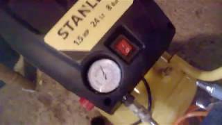 24 Litre Stanley Compressor  Review continuedPressure Valve [upl. by Enihpad900]