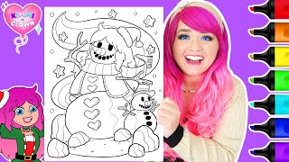 Coloring Kimmi The Clown Christmas Coloring Book  Kimmi Snowman Coloring Page  Ohuhu Art Markers [upl. by Inama]