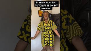 Ankara Playsuit 😍 Full Sewing Tutorial is on my channel shorts fashion [upl. by Otilesoj797]