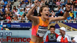 Yaroslava Mahuchikh breaks 37YEAROLD World Record in high jump  Diamond League Paris  NBC Sports [upl. by Byron406]