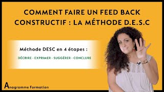 Comment faire un FEED BACK CONSTRUCTIF  La méthode DESC [upl. by Eddra]