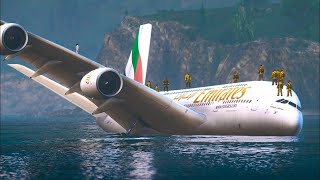 Pilot Saved Over 100 Passengers After Hard Emergency Landing on Water GTAV [upl. by Bixby63]