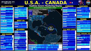 USACAN  USA and CANADA  Realtime Seismic Monitoring [upl. by Mast936]