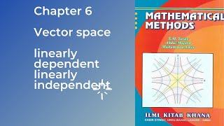 Mathematical Methods by SM Yusuf chapter 6 vector space exercise 62 [upl. by Atinahc]