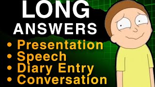 Class 10 English Long Answers Tricks🔥 Diary entry Speech draft Presentation draft Conversation [upl. by Read]