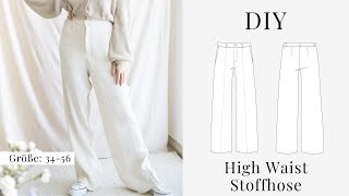 High waist Hose nähen  Nähanleitung zum Schnittmuster [upl. by Olathe]