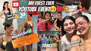 My first ever Youtube event🫢🌷🥹at ​⁠Google ❤️ i met a lot of creators🥹🌷 Bucket list✅Finally✨YR [upl. by Cyna478]