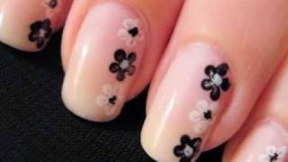 Easy Nail Art for Beginners Flower Nails [upl. by Sitarski448]