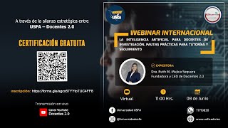 🔔 WEBINAR LA INTELIGENCIA ARTIFICIAL PARA DOCENTES DE INVESTIGACIÓN  DOCENTES 20 [upl. by Anonyw956]