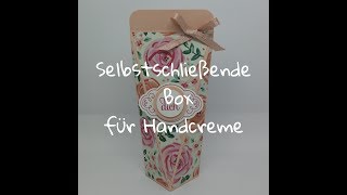 Anleitung Selbstschließende Verpackung für Handcreme [upl. by Amaras68]