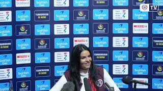 Scottish Cup Final Press Conference Eva Olid [upl. by Alaehcim]