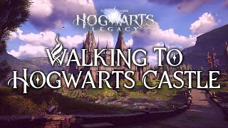 FirstPerson Walk To Hogwarts Castle  Harry Potter 4K Music amp Ambience  Hogwarts Legacy [upl. by Zelikow657]