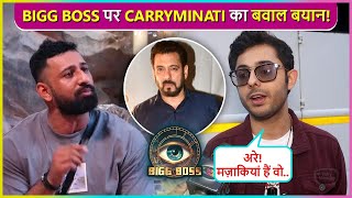 Carryminatis EPIC Reaction On His Entry In Bigg Boss ROASTING Salman Khan amp More [upl. by Adniles374]