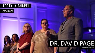 Chapel  Dr David Page  September 24 2024 [upl. by Eibot]