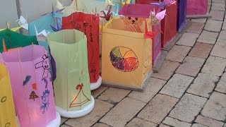 Lanterns at Willen Lake Peace Pagoda [upl. by Elfrieda]