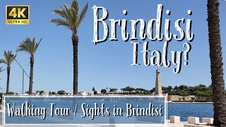 Brindisi Italy Walking Tour in 4K [upl. by Aldo]