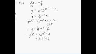 EXAMPLE Using Eulers method where the differential equation involves only x [upl. by Leinahtam]