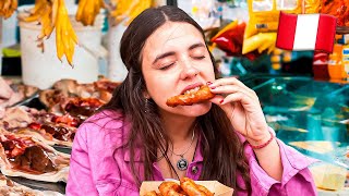 Probé TODA LA COMIDA CALLEJERA que pude en un MERCADO de LIMA PERÚ 🇵🇪 [upl. by Sabec]