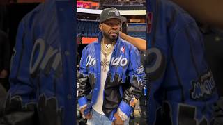 50CENT SHOWS HIS ORLANDO MAGIC JEFF HAMILTON JACKET [upl. by Lucina798]