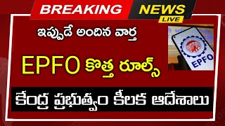 EPFO కొత్త రూల్స్  ప్రభుత్వం కీలక ఆదేశాలు  EPFO employees update  pension news [upl. by Puritan198]