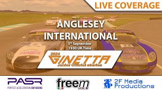 PASR  2024 Ginetta Junior Official eSeries  Round 3  Anglesey [upl. by Alemahs193]