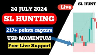 Live Banknifty SL HUNTING Trade  Banknifty Intraday trading  24 JULY 2024 [upl. by Dickens]