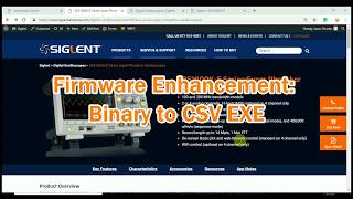 SIGLENT BinarytoCSV converter New 4 channel XE scope enhancement [upl. by Eynahpets887]