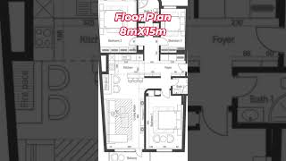 8m X 15m HOUSE PLAN 8m BY 15m HOME PLAN home shorts homedesign gharkanaksha trendingshorts [upl. by Lyns]