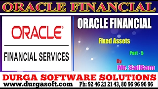 Oracle Financialonline trainingFixed Assets Part5 by SaiRam [upl. by Htnamas]