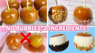 NO FAIL 2 INGREDIENT CARAMEL APPLES  Perfect Caramel Apples Every Time [upl. by Ahsrat882]