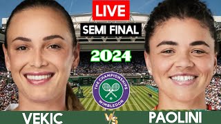 JASMINE PAOLINI vs DONNA VEKIC LIVE STREAMING  WIMBLEDON 2024  Vekic vs Paolini DIRETTA LIVE [upl. by Hannavahs]