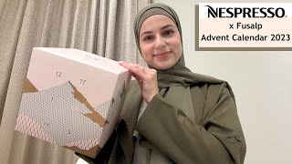 Nespresso Coffee Advent Calendar 2023 Unboxing  Spoiler Alert Nespresso x Fusalp [upl. by Lesirg]