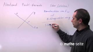 Abstand Punkt Gerade berechnen über Lotebene  V0302 [upl. by Sophy718]