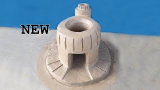 Beautiful clay oven making full process  Wood burning stove  Clay stove  Soil stove [upl. by Notneb911]