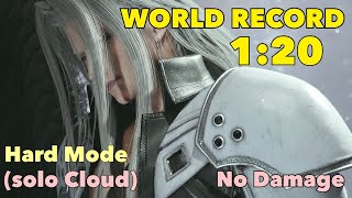 Sephiroth WORLD RECORD 120 Hard Mode solo Cloud No Damage  Final Fantasy VII 7 Rebirth [upl. by Rube15]