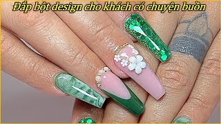 Đắp bộ Nail cho vị khách có chuyện buồn  Tinh Yeu Nails [upl. by Oiludbo]