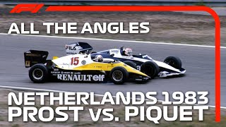 Alain Prost and Nelson Piquets Crash  All The Angles  1983 Dutch Grand Prix [upl. by Polly]