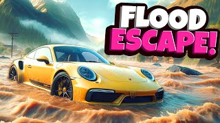 FLOOD ESCAPE with WEIRD Random Parts Cars in BeamNG Drive Mods [upl. by Erleena]