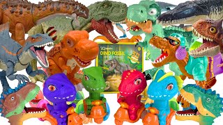 Jurassic World Unboxing Review Colorful Dino Mosasaurus Trex Dino Dance Dino Eggs Triceratops ASMR [upl. by Riccardo478]