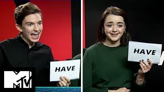 Maisie Williams and Bill Milner Play Never Have I Ever  MTV Movies [upl. by Akineg]