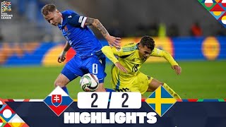 Slovakia vs Sweden 22 Highlights  UEFA Nations League  20242025 [upl. by Llehcar]